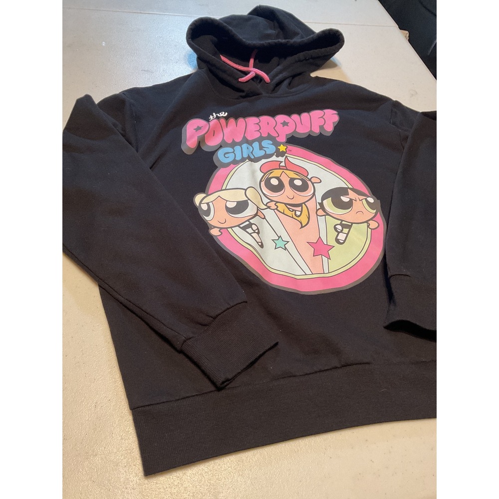 The Powerpuff Girls Black Hoodie Cartoon Network Original XL‎